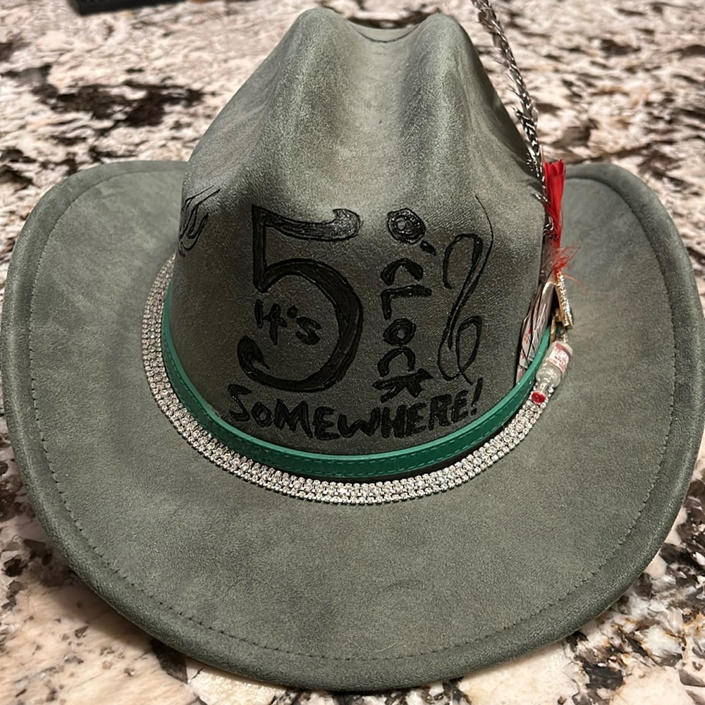 Custom Burnt Cowboy Hat.